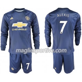 Completo Calcio Manchester United ALEXIS 7 Bambino Divisa Terza 2018/2019 ML